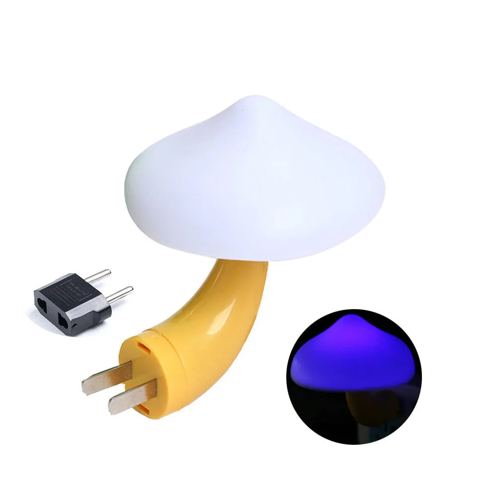 Mushroom Night Light – Color-Changing LED Plug-In Lamp for Bedroom Decor