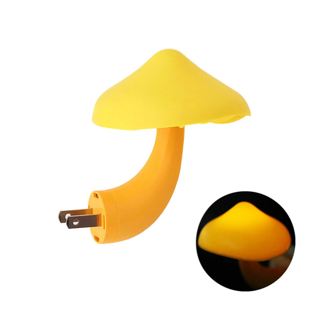 Mushroom Night Light – Color-Changing LED Plug-In Lamp for Bedroom Decor