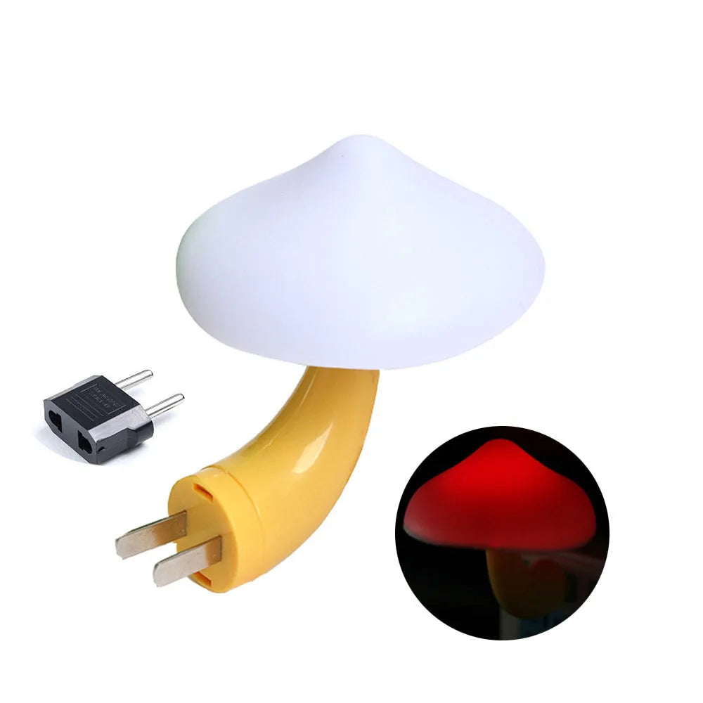 Mushroom Night Light – Color-Changing LED Plug-In Lamp for Bedroom Decor