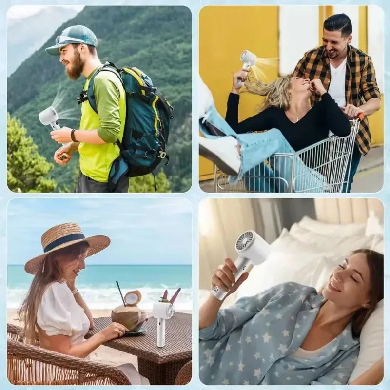 Portable Fan Handheld Fans with Speed Summer Mini Portable Hand Fans Women Men Personal Fan for Travel Vacation Camping