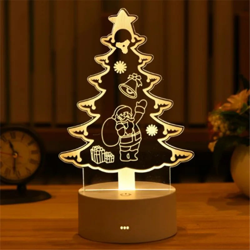 3D Acrylic LED Night Light – USB Plug-In Glow Lamp | Perfect Gift