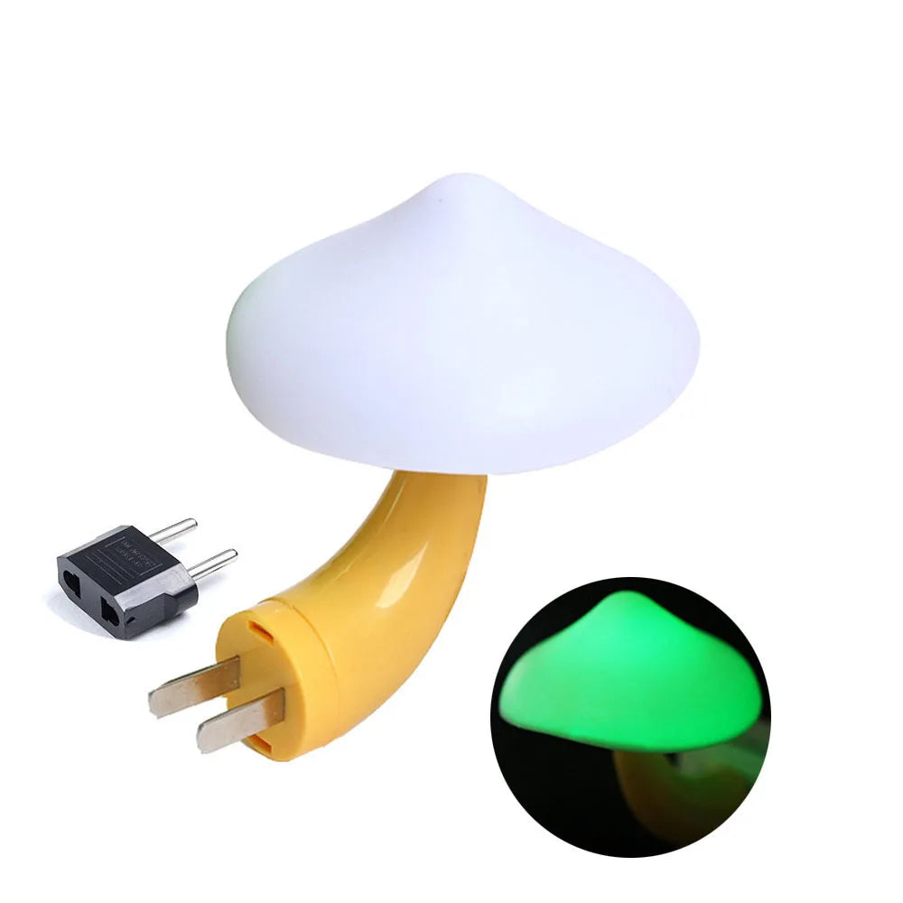 Mushroom Night Light – Color-Changing LED Plug-In Lamp for Bedroom Decor