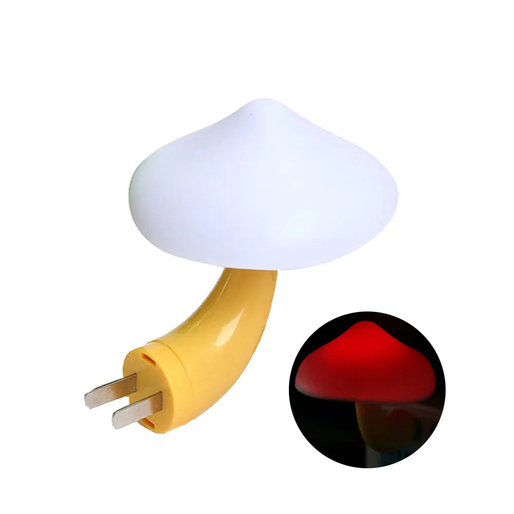 Mushroom Night Light – Color-Changing LED Plug-In Lamp for Bedroom Decor