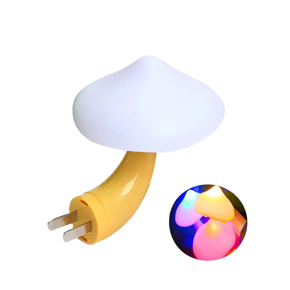 Mushroom Night Light – Color-Changing LED Plug-In Lamp for Bedroom Decor